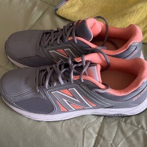 New Balance Women's Sneakers in Gray and Coral
